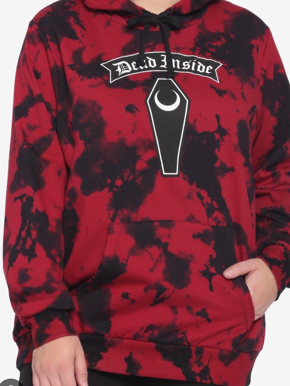 Hot Topic Midnight Hour Tye Dye Dead Inside Hoodie Plus Size 5 NWT